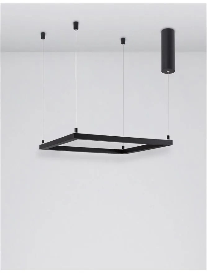 Lustra suspendata LED dimabila design modern ETERNA negru NVL-9990736