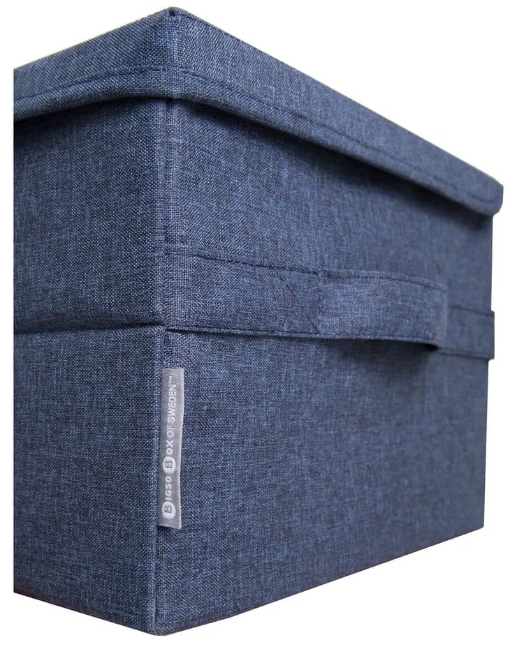 Cutie de depozitare albastră din material textil cu capac 35x19x26 cm Soft Storage – Bigso Box of Sweden