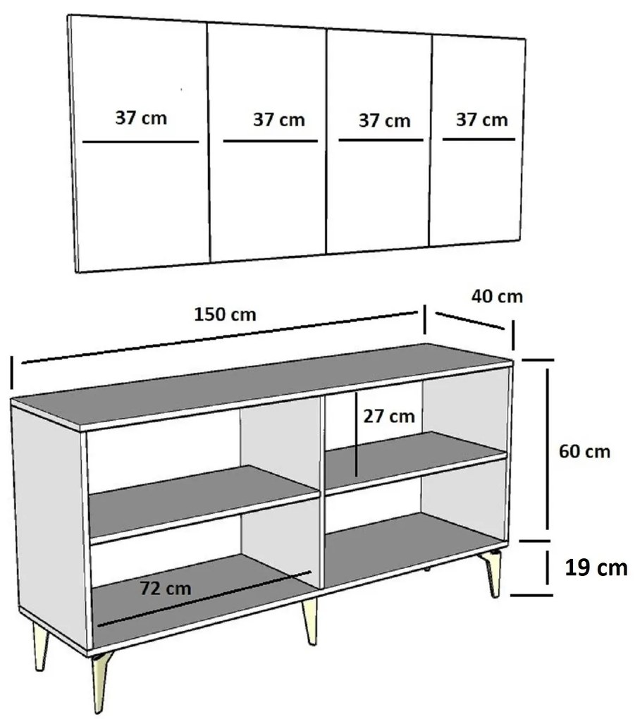 Dulap Pemava 1 (antracit + arigintiu) . 1093528