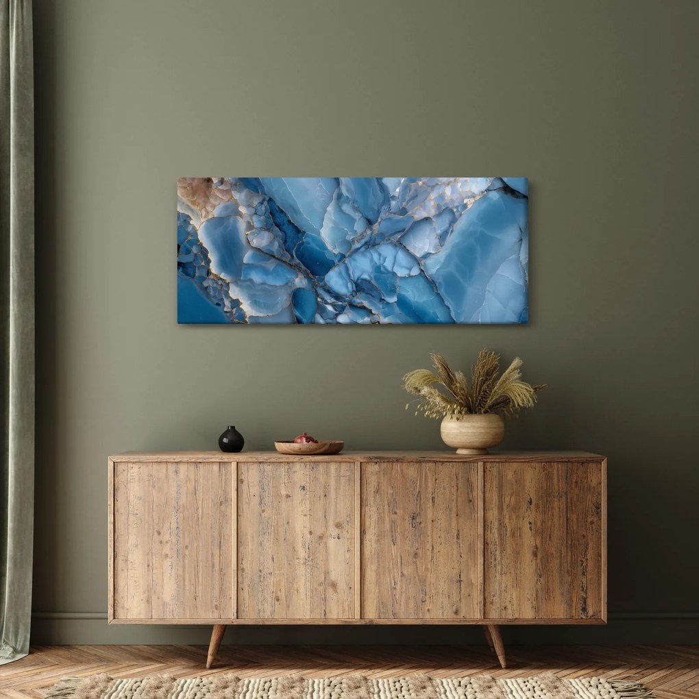 Tablou - Marmură albastră fragmentată (120x50 cm)