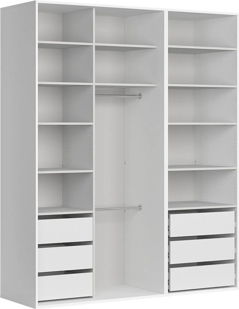 Dressing FLEX, alb, PAL, 195x66x240 cm