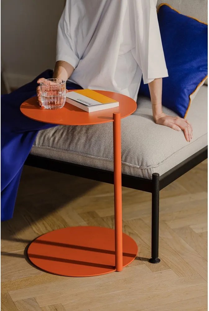 Măsuță auxiliară rotundă din oțel 41x40 cm Ande – noo.ma