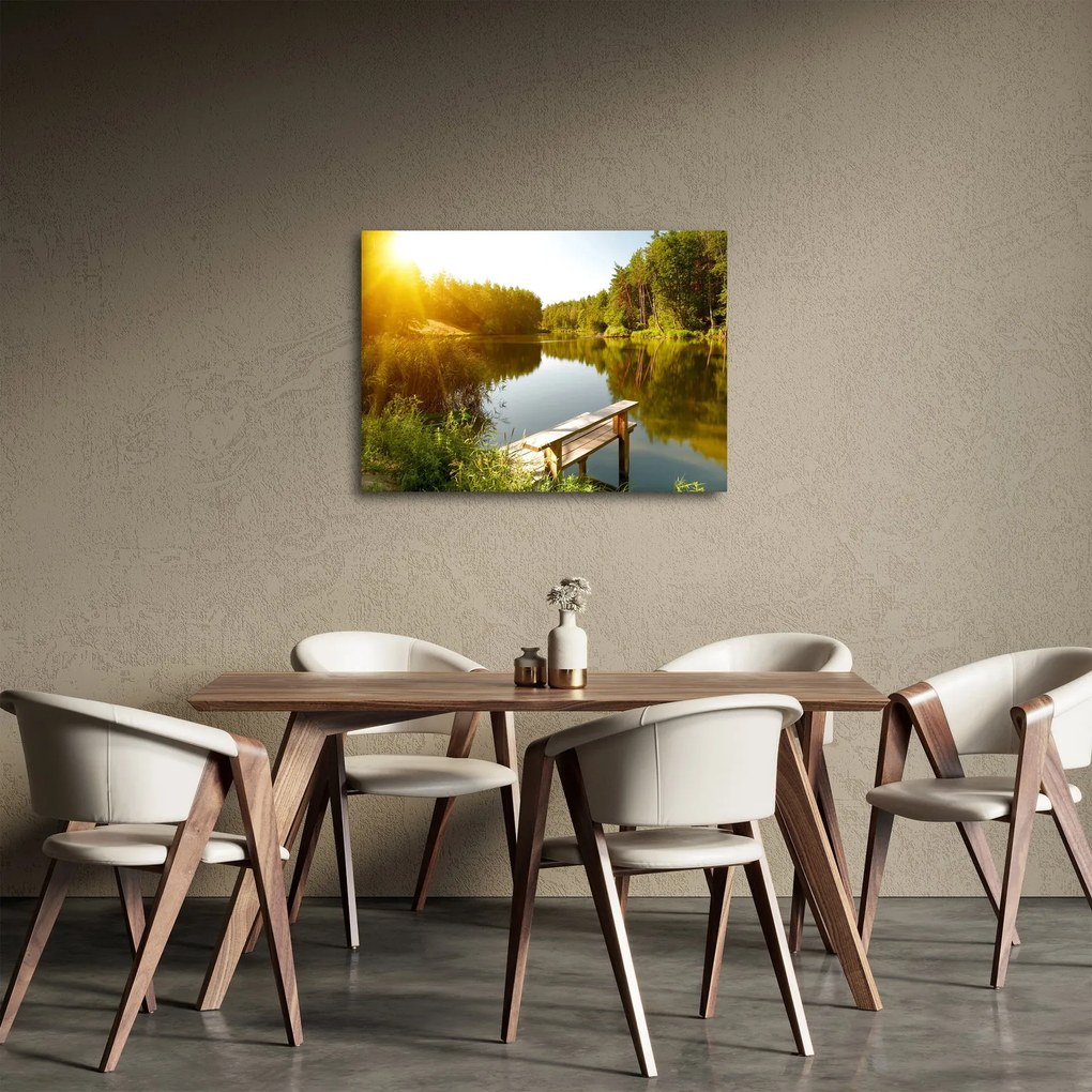 Tablou - Lac la munte (70x50 cm)