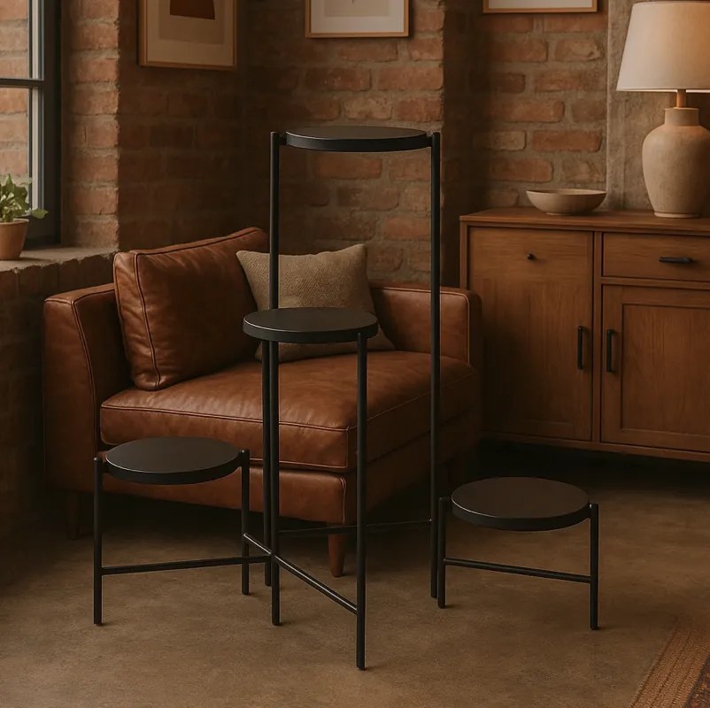 Suport metalic pentru flori - 4 niveluri