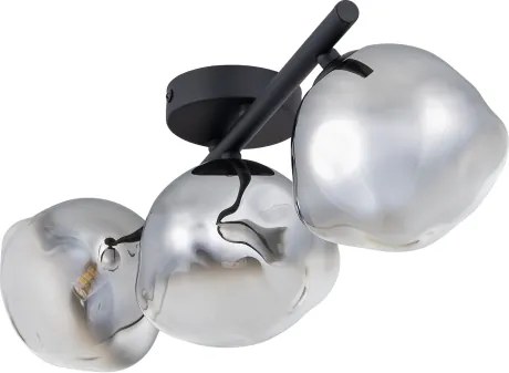 Brilagi - Lustru aplicat VULCANO 3xG9/8W/230V negru/negru fumuriu