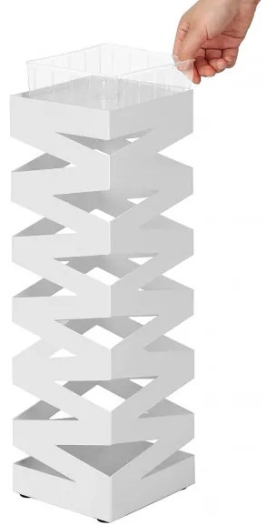 Suport Umbrela Fence White, 15.5 x 15.5 x 49 cm