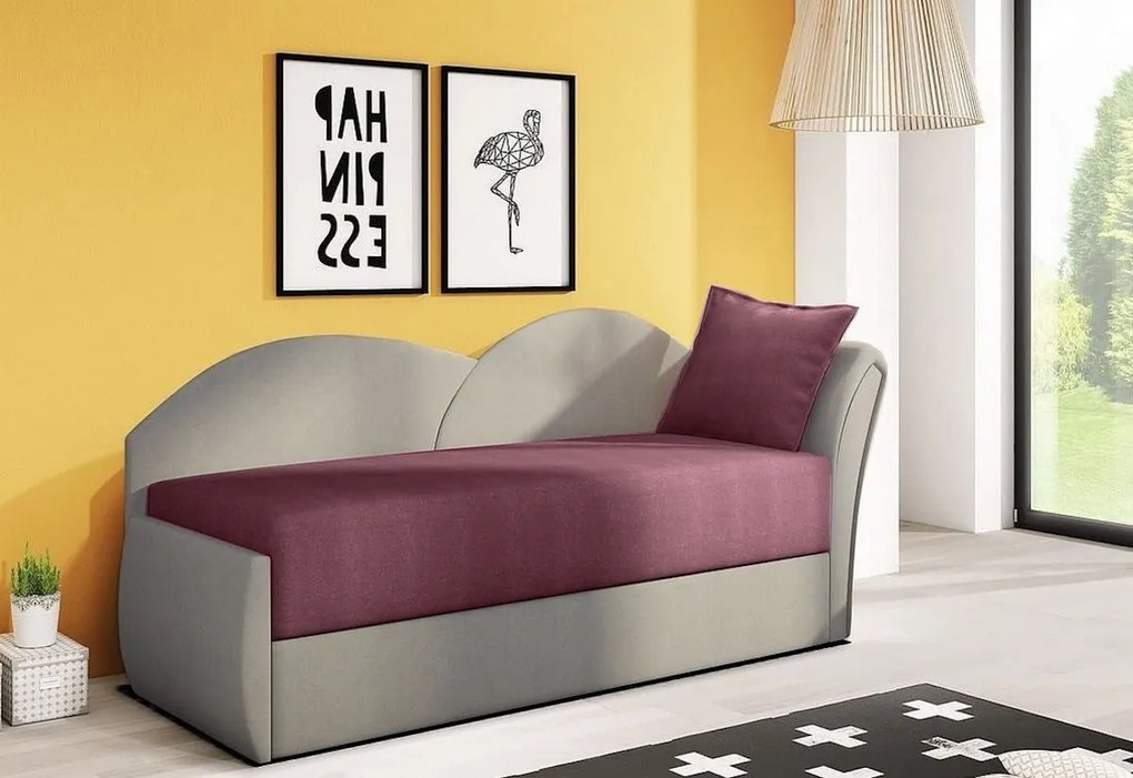 Supermobel Canapea extensibilă AGATA, 200x80x75, ac1 + albastru închis (ac1/alova79), stânga