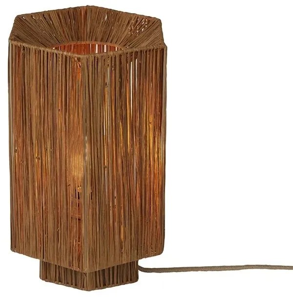 Veioza/Lampa Eco din Rafie, Panama octogon L, maro