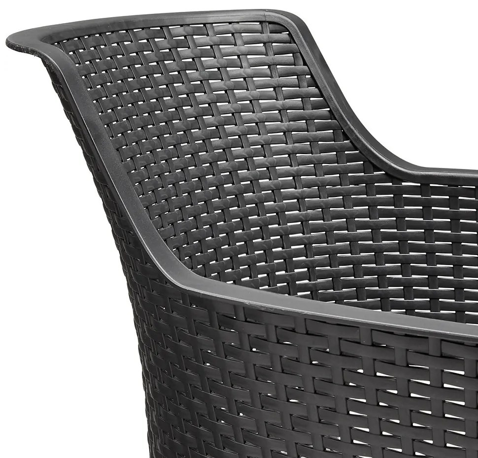 Scaun de grădină din plastic Eva, grafit