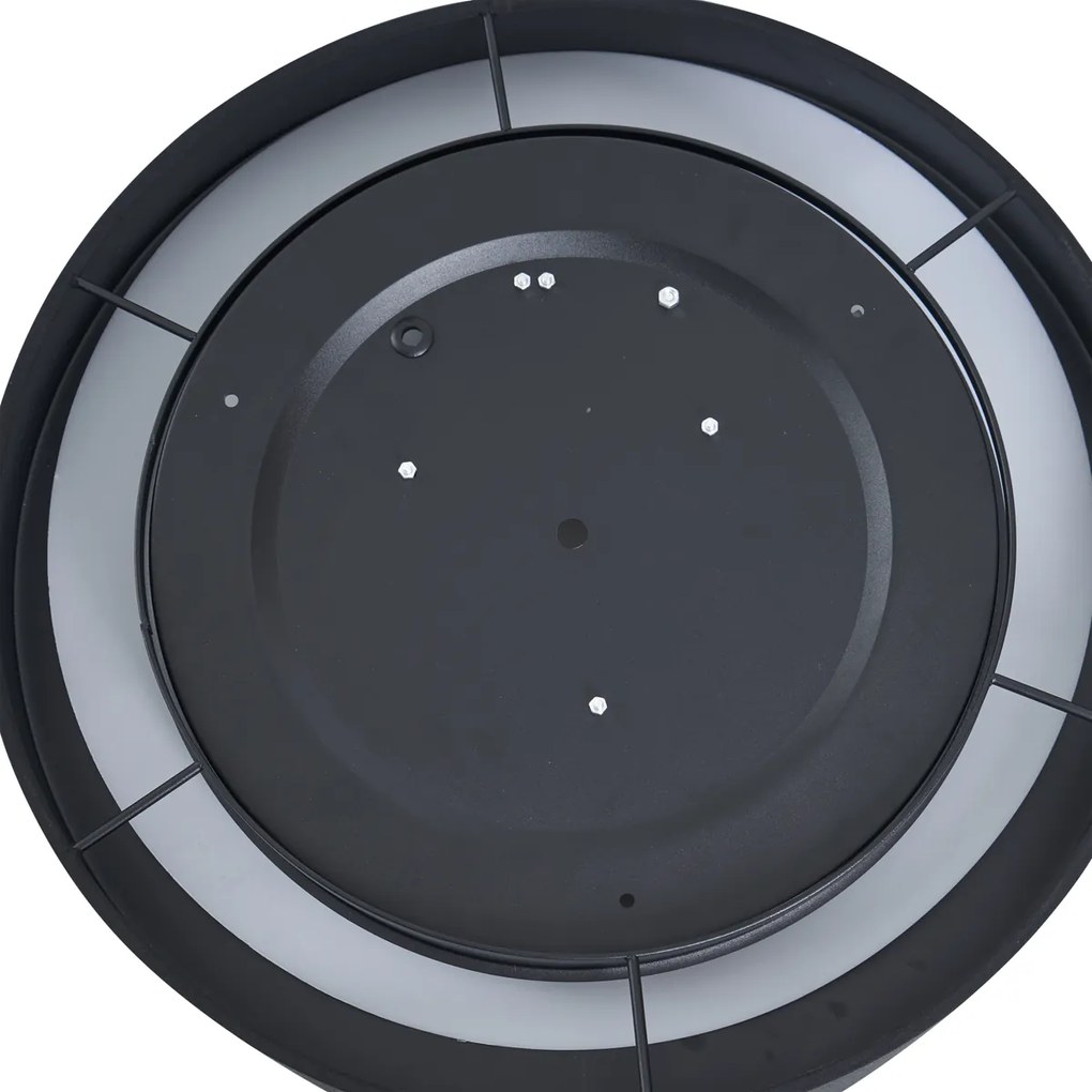 Plafonieră modernă neagră transparentă 40cm incl. LED cu 3 trepte de intensitate luminoasă - Sue