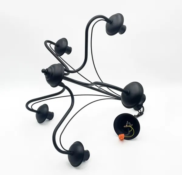 Candelabru pe lanț ANTON 5xE14/15W/230V negru