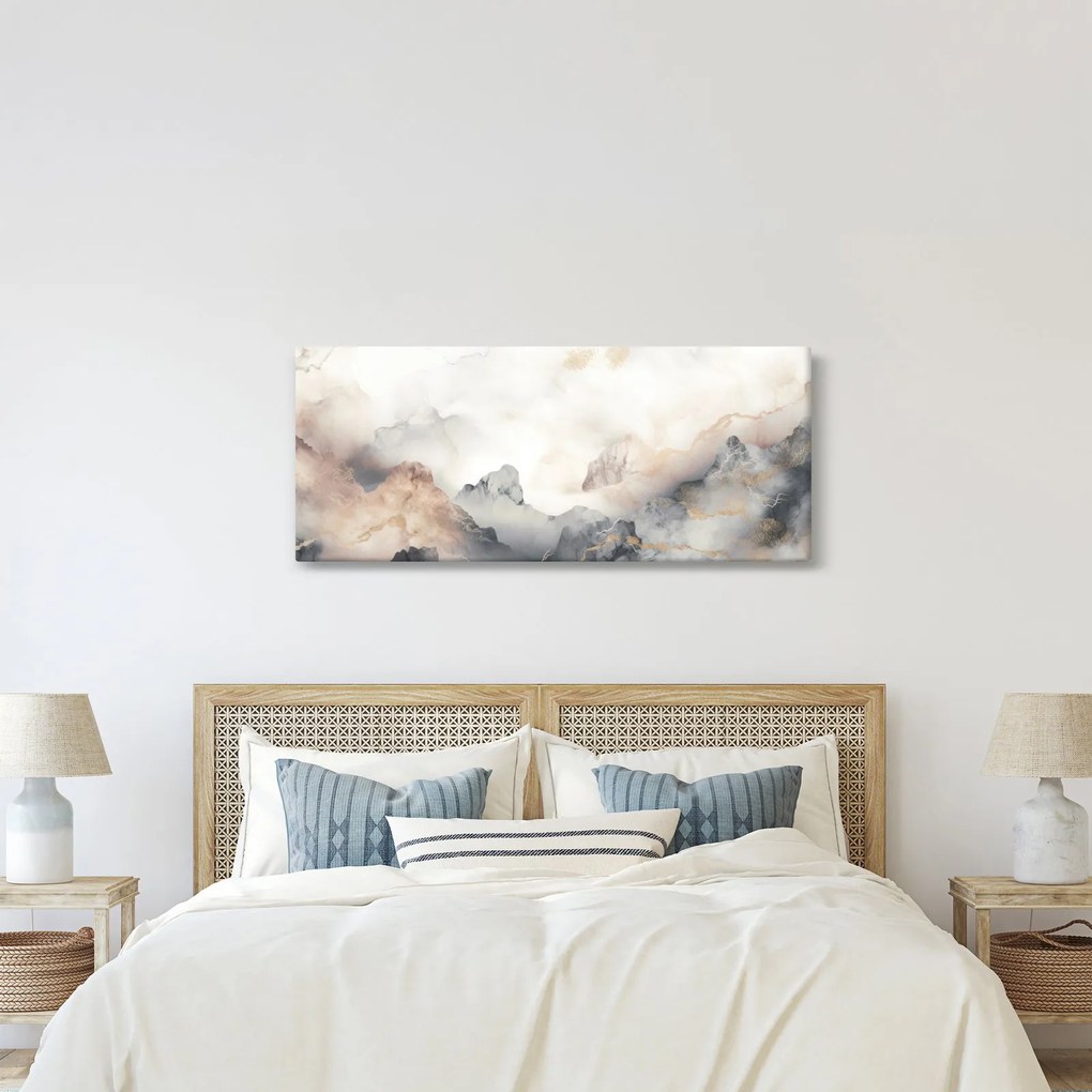 Tablou - Munte abstracție cu textura de marmură (120x50 cm)