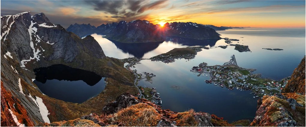 Tablou - Peisaj montan, Norvegia (120x50 cm)