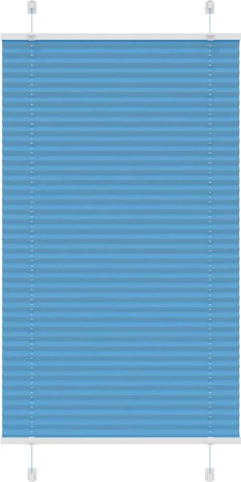 vidaXL Jaluzea plisată albastru 80x100cm Lățime țesătură 79,4 cm