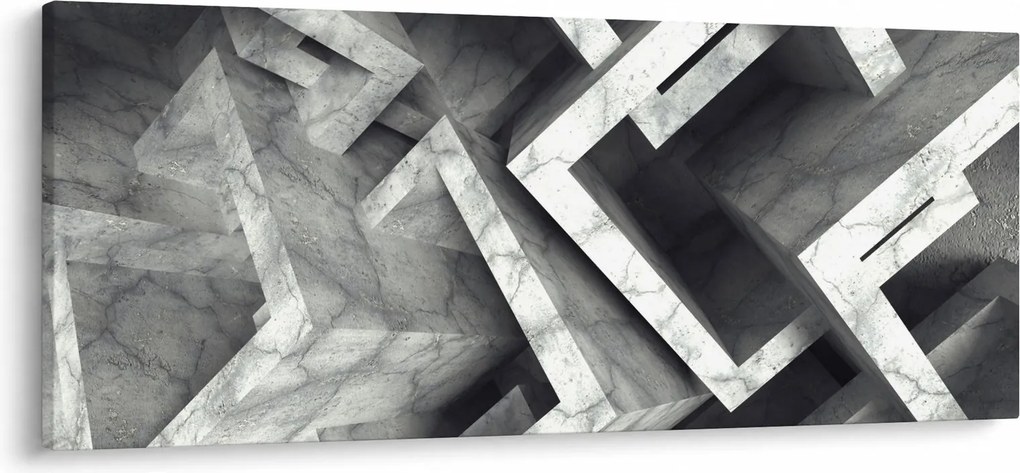 Tablou cu cuburi abstracte (120x50 cm)