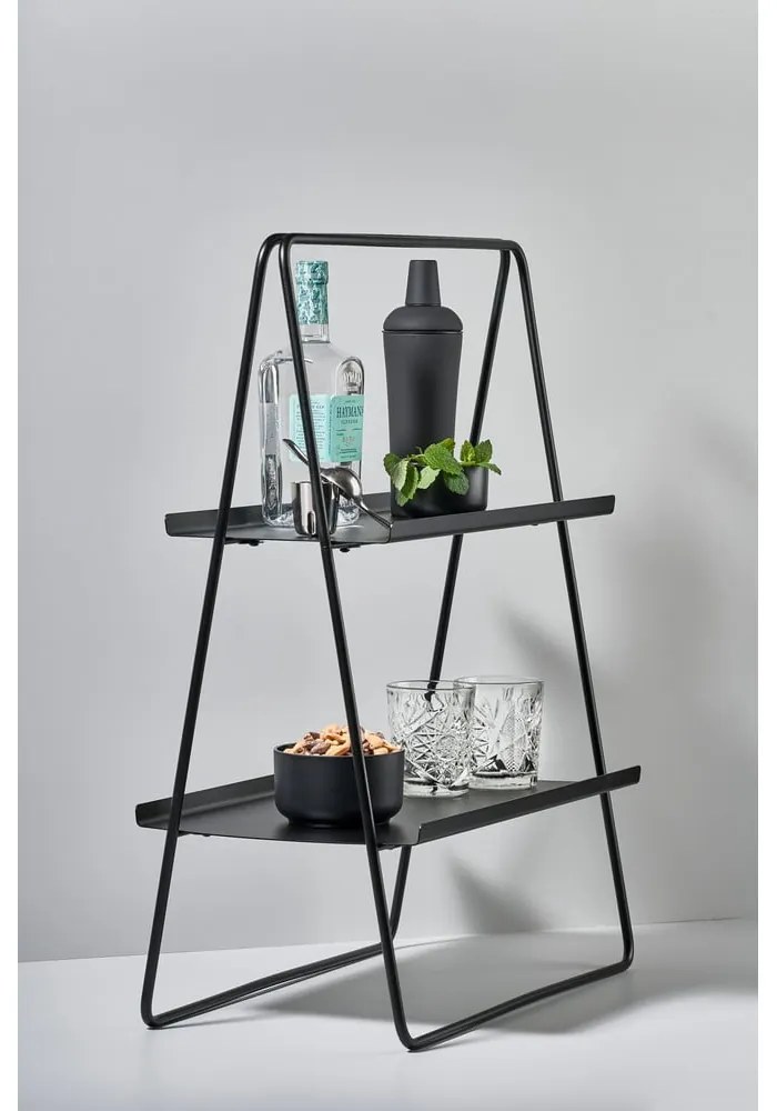 Etajeră cu structură din inox Zone A-Table, negru