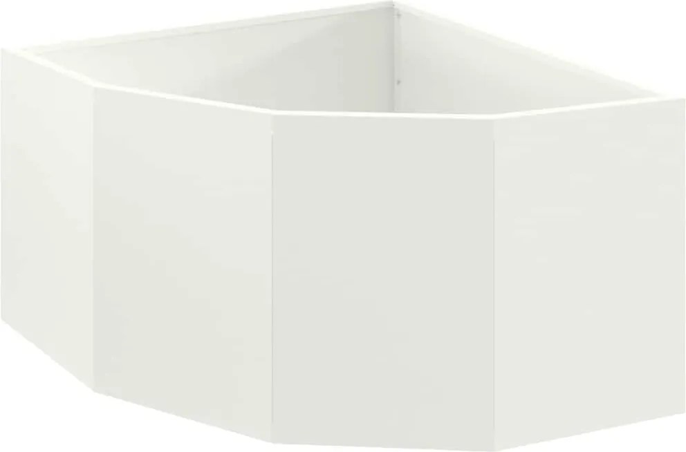 vidaXL Ghiveci de colț Alb 60 x 60 x 35 cm Oțel