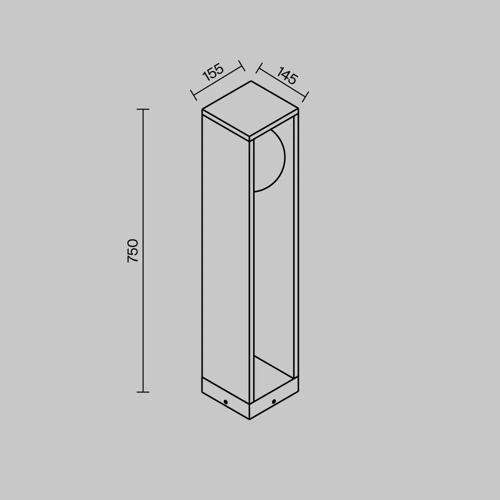 Stalp exterior IP65 Slate 75cm
