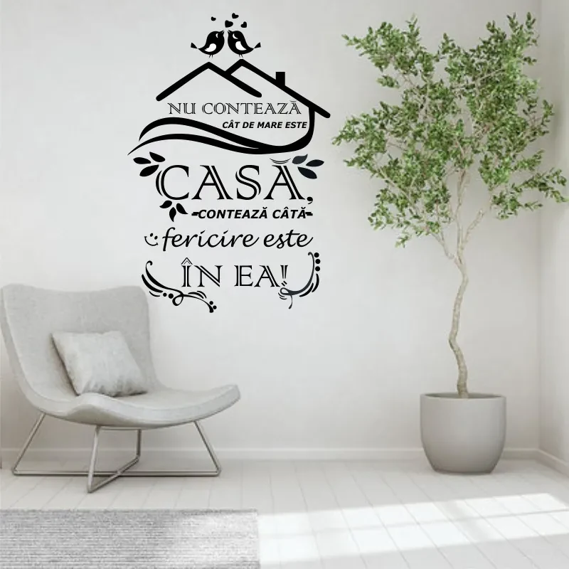 Sticker perete Fericirea este acasa!