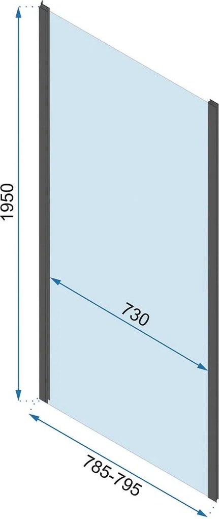Cabina dus REA Rapid Swing 120x90 cm crom