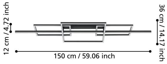 Lustră LED dimabilă aplicată Eglo 390282 PUEBLA LED/34,5W/230V 3000K