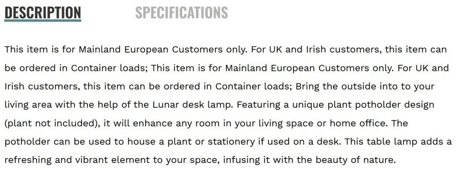 Veioza/Lampa de masa cu suport plante Lunar