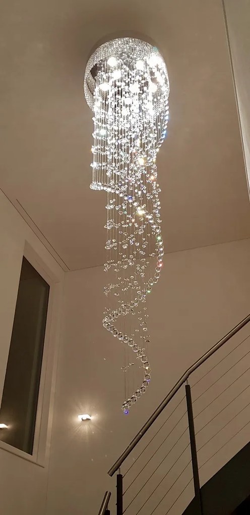 Lustra, Pendul Cristal Bohemia Exclusive diam.60cm SPIRAL CHAOS 600x2500