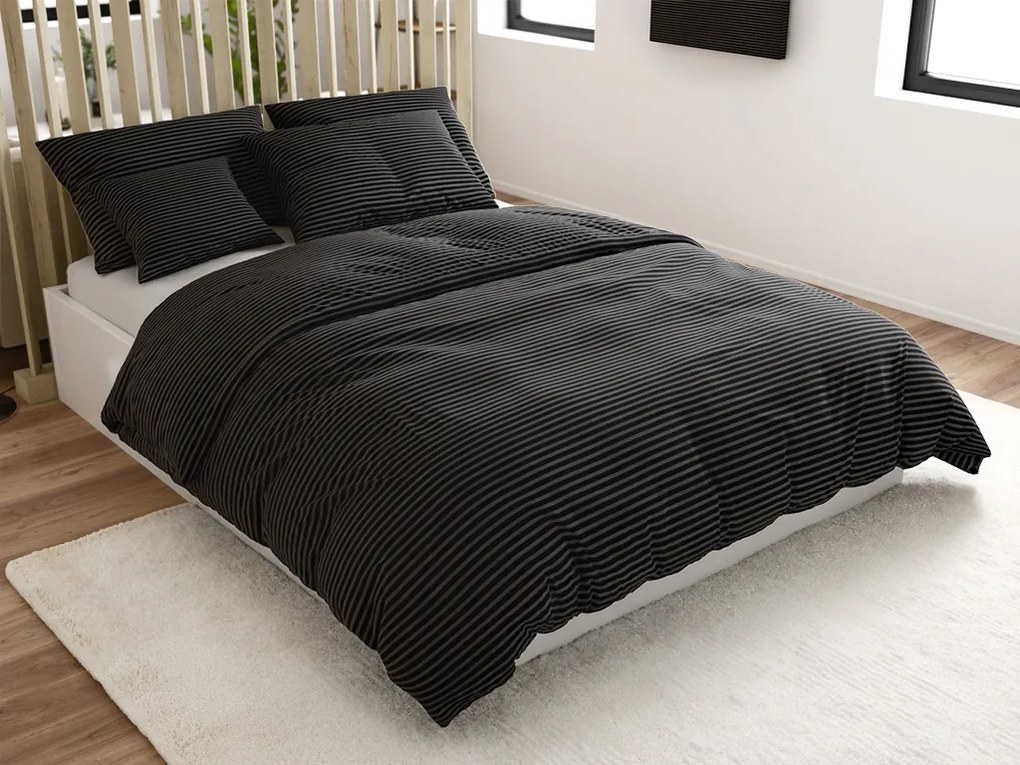 Lenjerie de pat bumbac Alterna neagra
