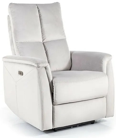 Fotoliu recliner Neptun velvet gri deschis Blu03