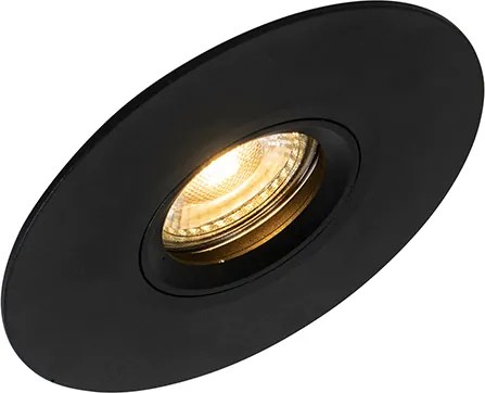 Spot modern îngropat negru 12 cm - Buco
