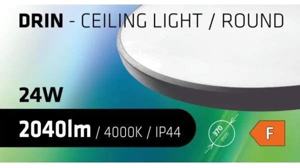 Plafonieră LED pentru baie CIRCLE LED/24W/230V 4000K d. 37 cm IP44 negru