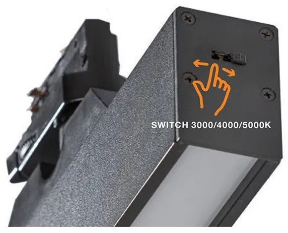 Spot LED directionabil pe sina LINNEA 29 TRACK 3Line CCT 12W alb