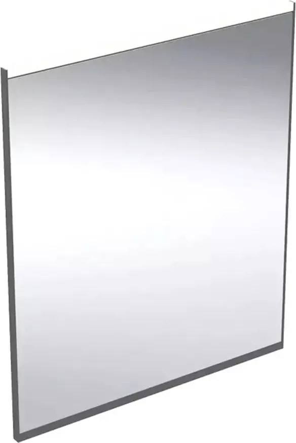 Oglinda cu iluminare si dezaburire Geberit Option Plus Square 60 cm negru - aluminiu eloxat