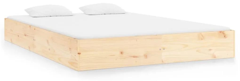 820042 vidaXL Cadru de pat, 140x200 cm, lemn masiv