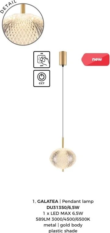 Pendul, Lustra moderna suspendata LED CCT GALATEA