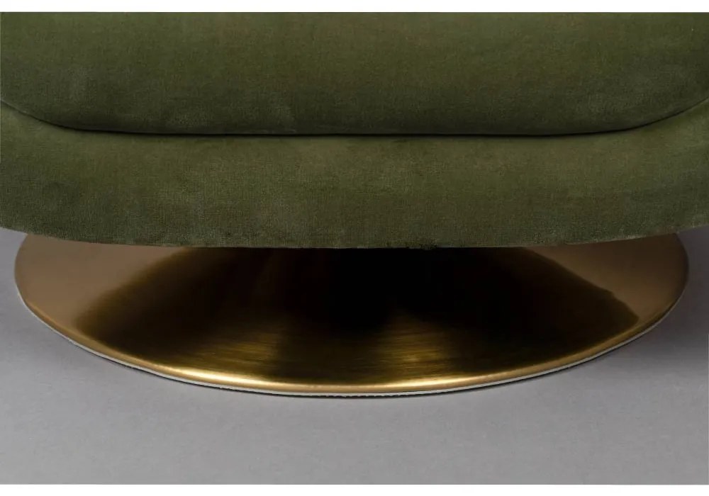 Fotoliu verde cu baza din metal Member