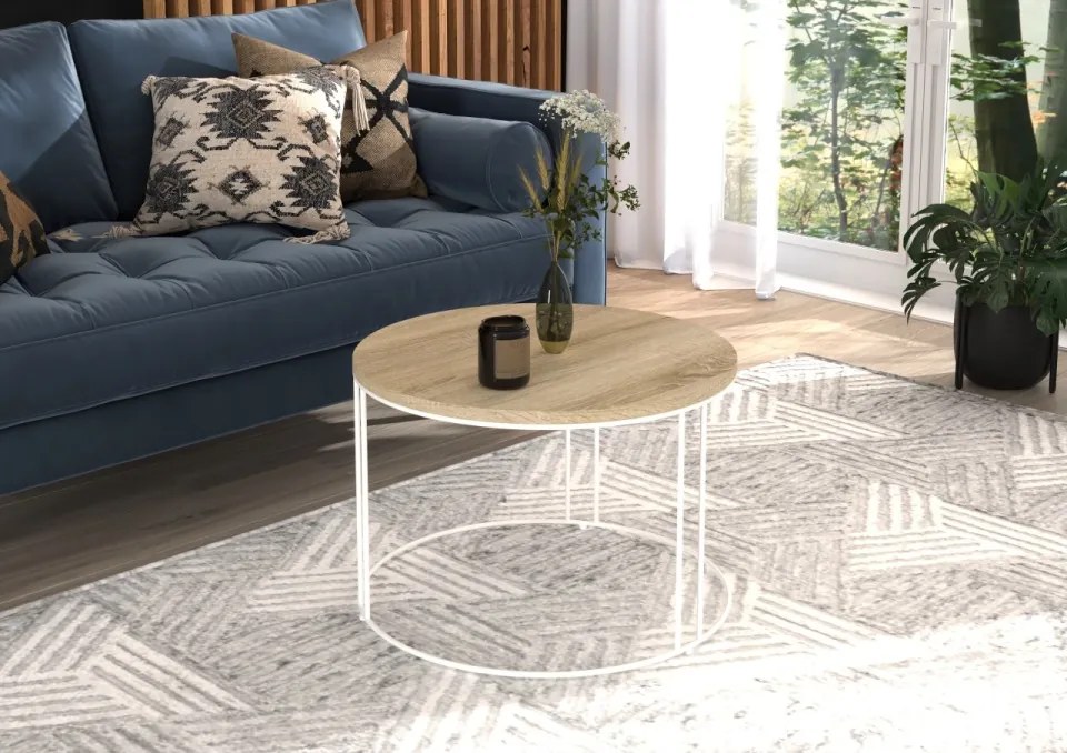 Măsuță de cafea NOEL, ADRK Furniture (Culoare: Negru / Artisan)