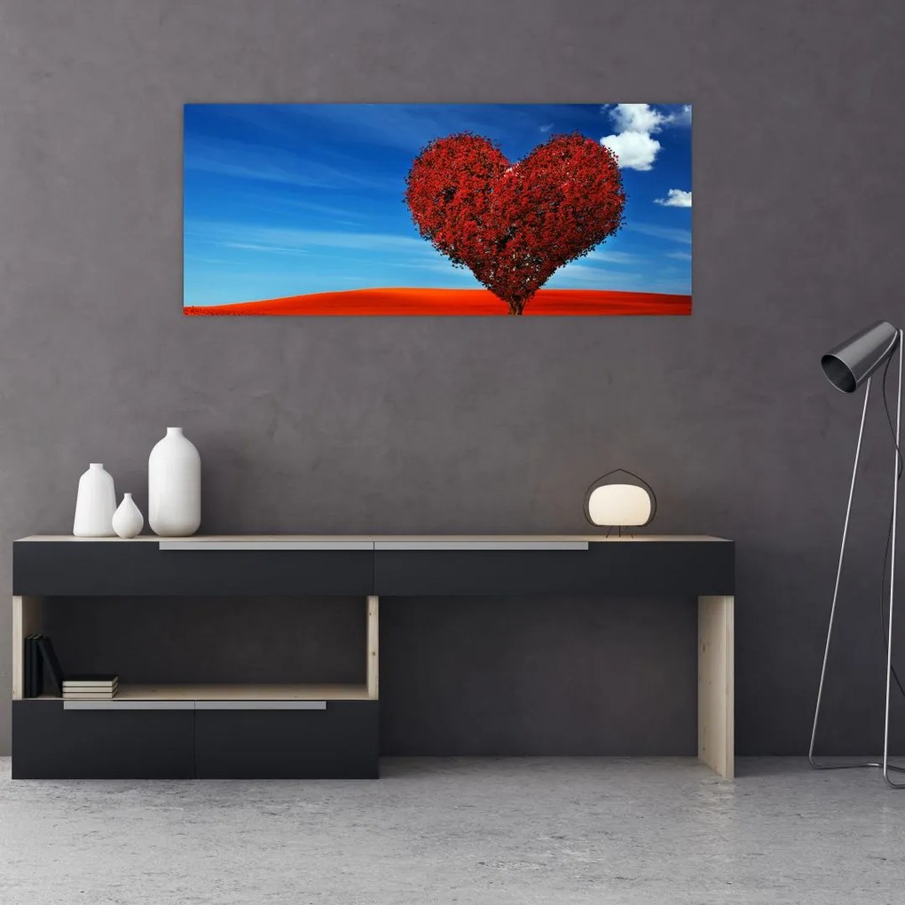 Tablou - Inimă din copac (120x50 cm)