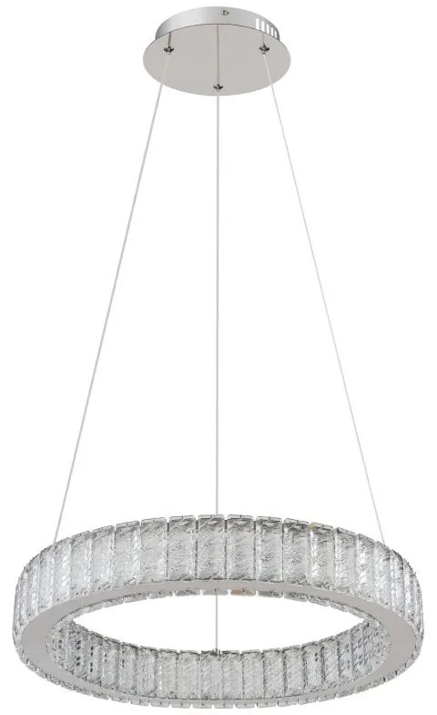 Lustra LED cu telecomanda design modern Mucky crom 50cm
