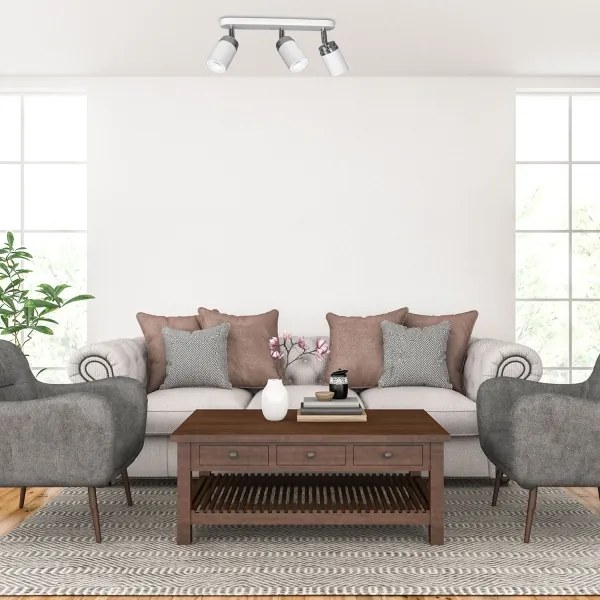 Spot RENO 3xGU10/60W/230V alb/crom