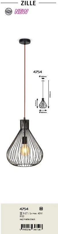 Pendul design industrial Zille 4754 RX