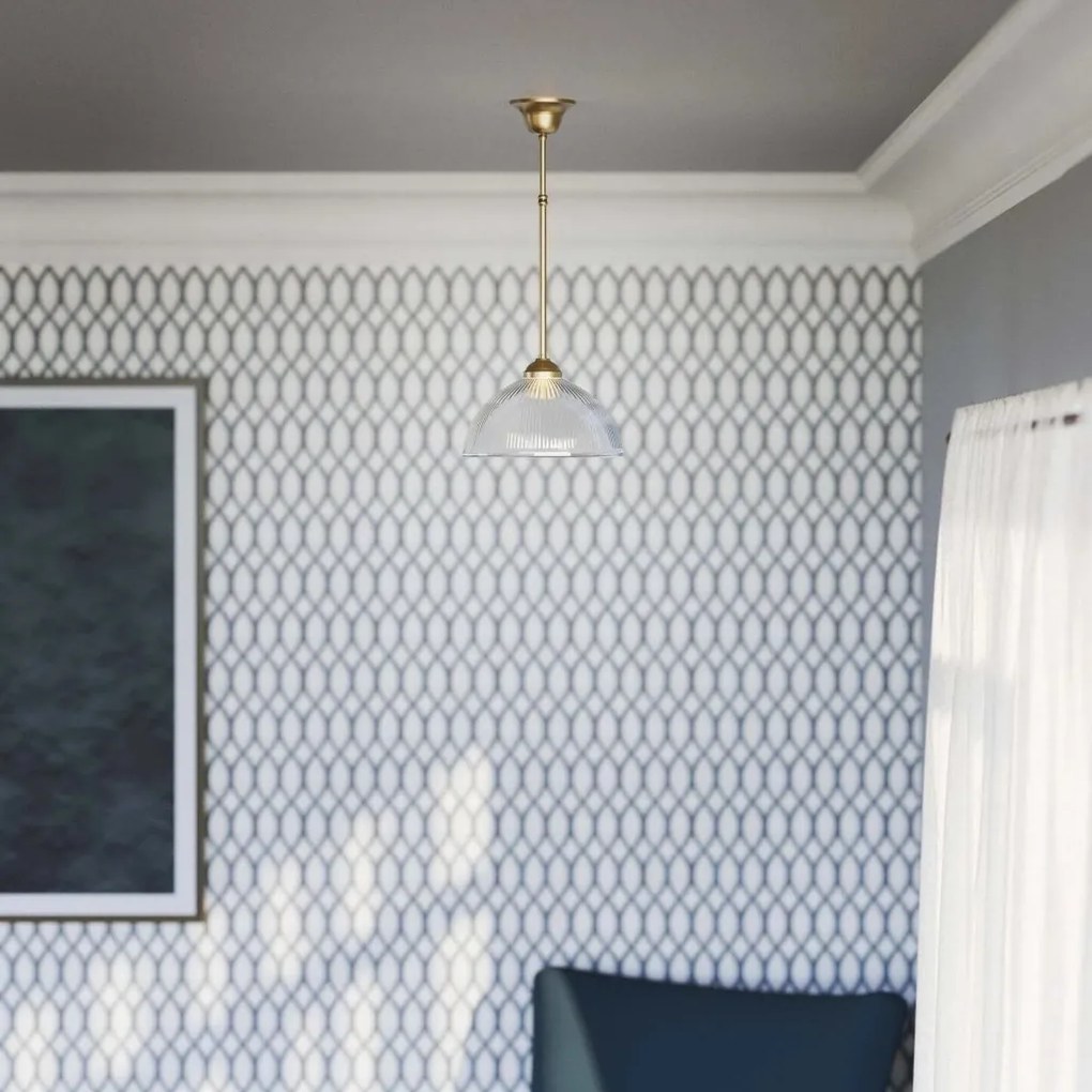 Lustra stil neoclasic din alama si sticla Elide