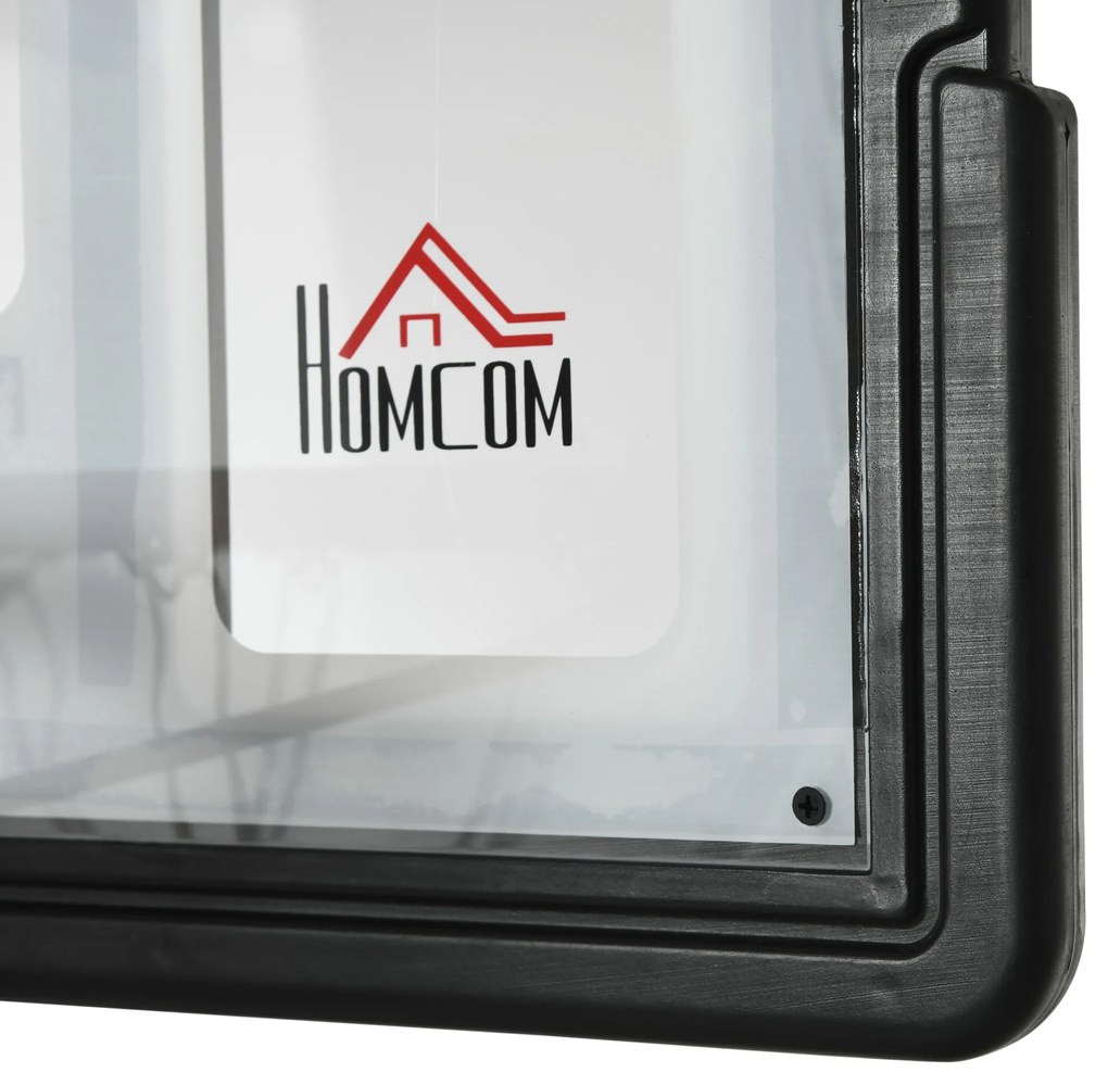 Suport de baschet HOMCOM cu role, reglabil pe înălțime 210-260 cm, suport de baschet cu stand potrivit pentru interior și exterior, oțel plastic negru | Aosom Romania