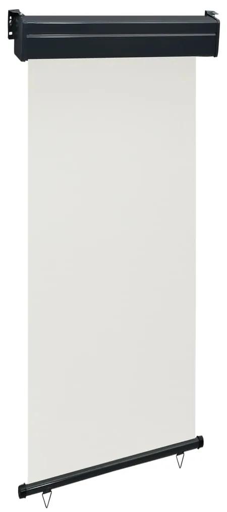 48413 vidaXL Copertină laterală de balcon, crem, 100 x 250 cm