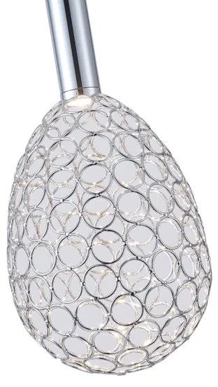 Lustră LED pe cablu LED/6,3W/230V 3000K crom lucios d. 14 cm