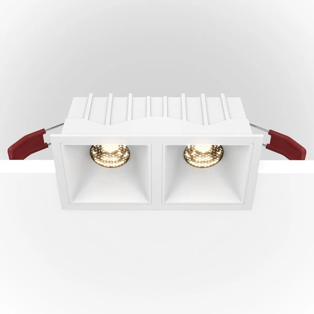 Spot LED incastrabil cu 2 surse de iluminat Alpha alb, 3000K