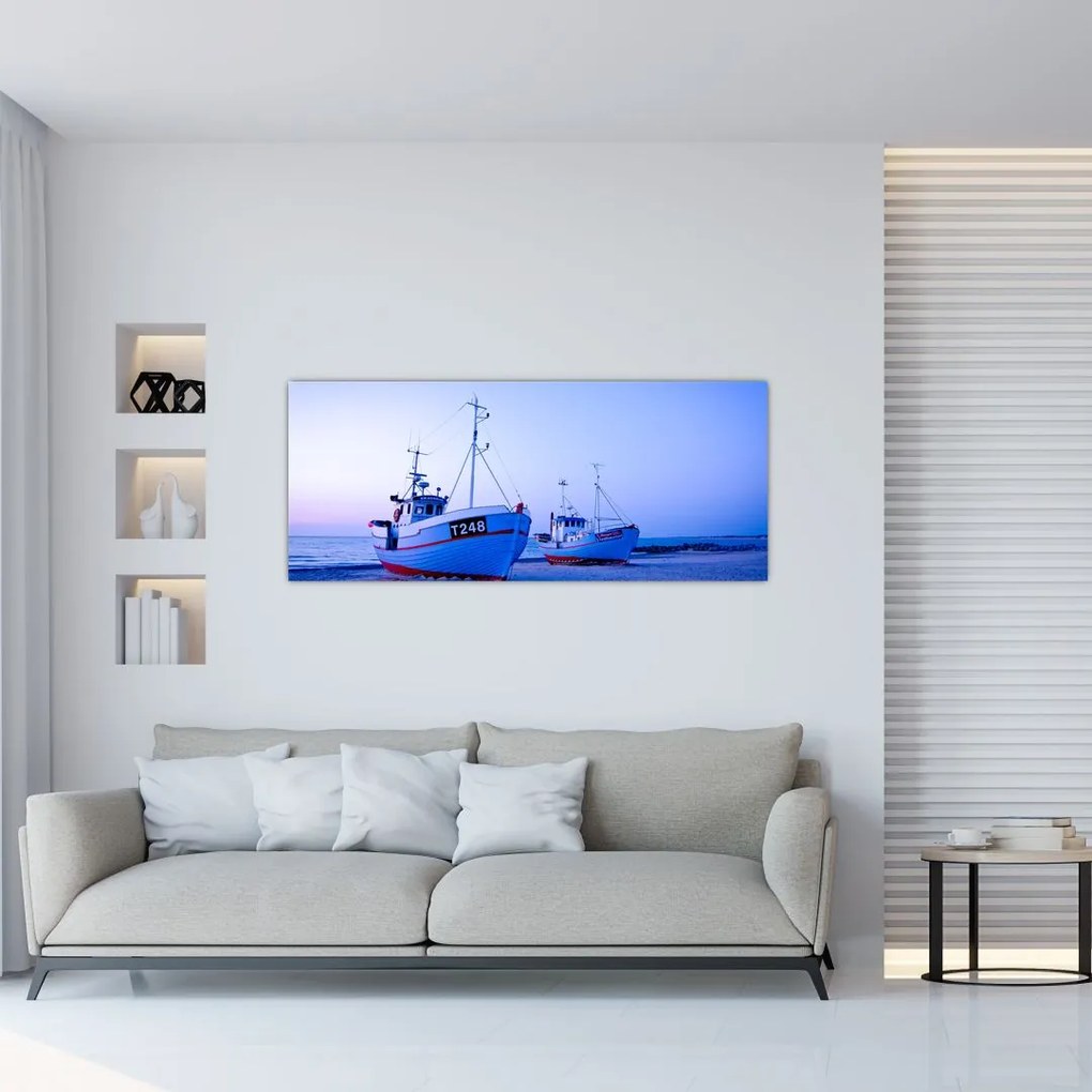 Tablou - Debarcarea în amurg (120x50 cm)