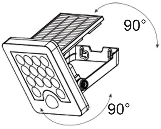 Proiector LED solar de exterior Top Light HELEON S LED/5W/3,7V IP65 4000K