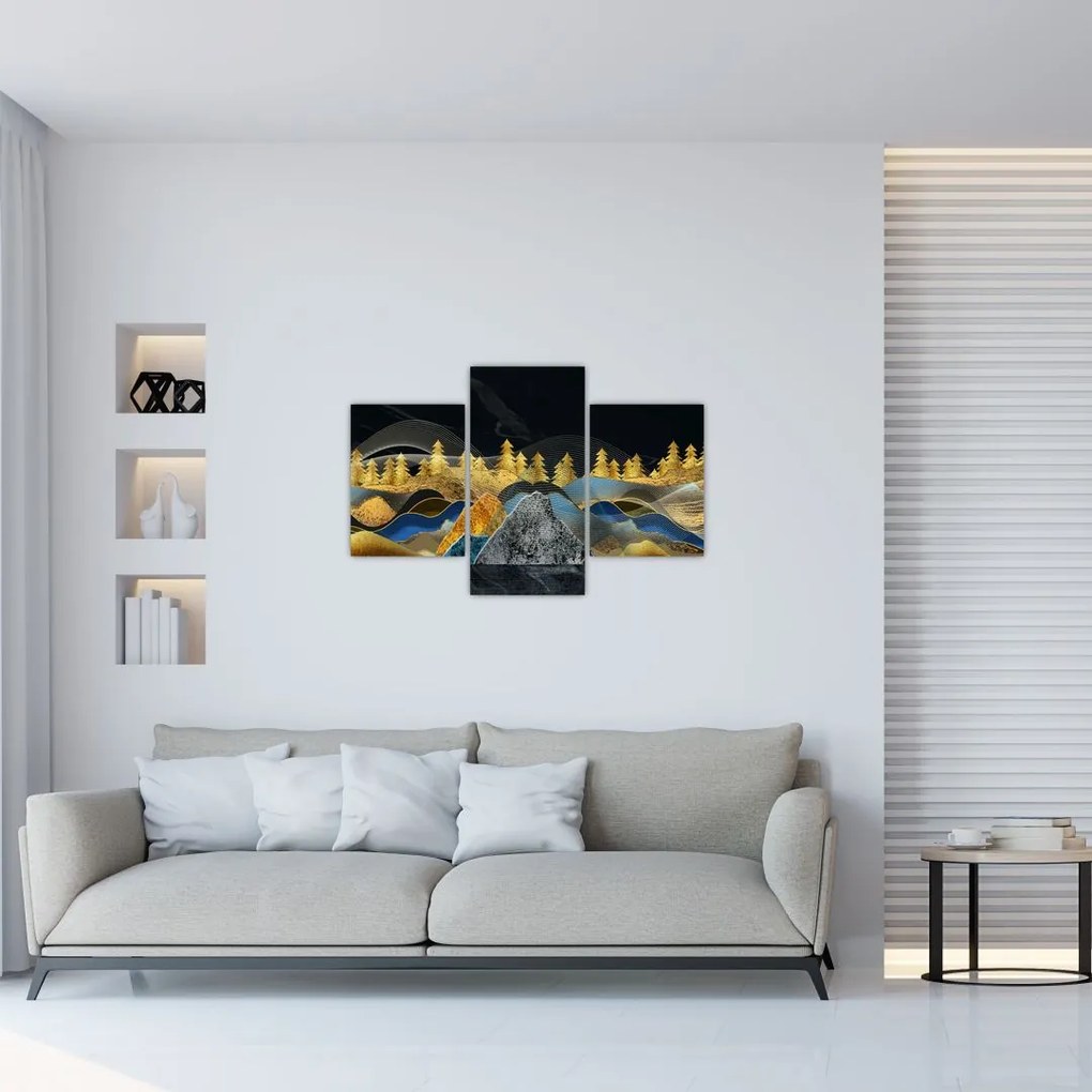 Tablou - Munții aurii (90x60 cm)