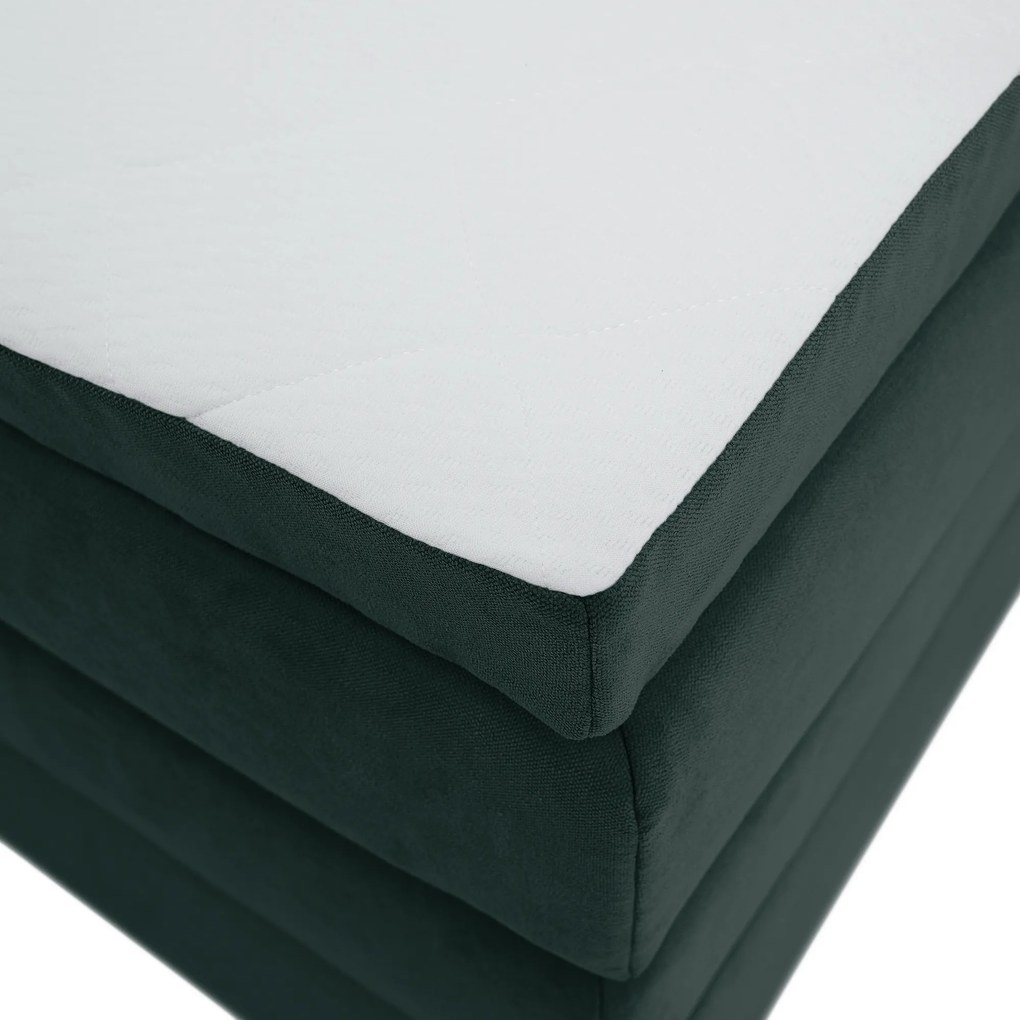 Pat boxspring, 200x200, verde, APRIL